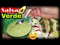 Salsa verde de aguacate para tacos y carne | Salsa de aguacate mexicana