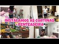 INSTALAMOS AS CORTINAS + MINHA NOVA PENTEADEIRA + COMPRAS | Lidiane Pícculi