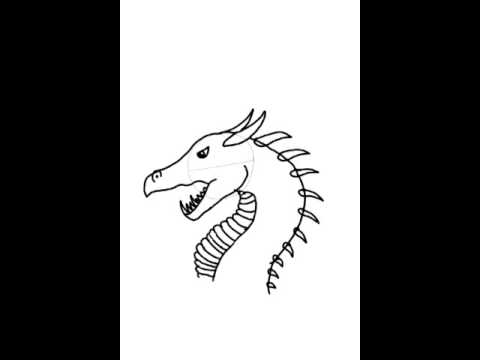 How To Draw A Simple Dragon Head Youtube