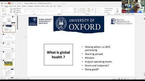 Introduction to Global Surgery: Scope, Importance and Current Challenges - WMA JDN Webinar