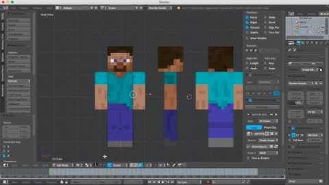 Blender Tutorial - How to Model Minecraft Steve part 1