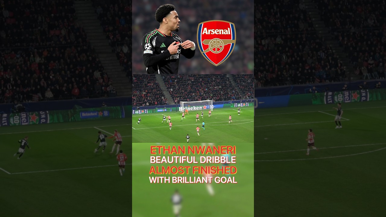 Ethan Nwaneri Almost Scores Stunning Goal After Incredible Dribble!