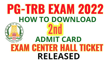 PG-TRB EXAM 2022: HOW TO DOWNLOAD 2