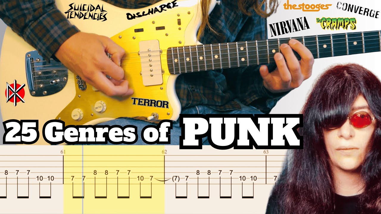25 Genres of PUNK (with Guitar TAB)