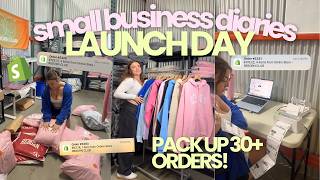 busy week at the warehouse! 📦 pack up 30+ orders with me + live launch day