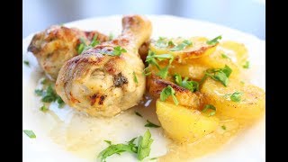 Курица с картошкой в сметанном соусе Курица с картошкой в сметанном соусе
