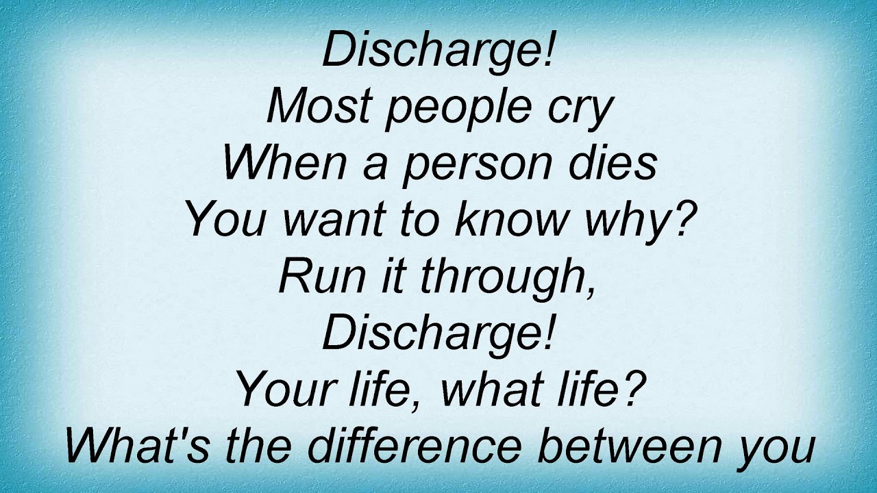 Anthrax Discharge Lyrics YouTube