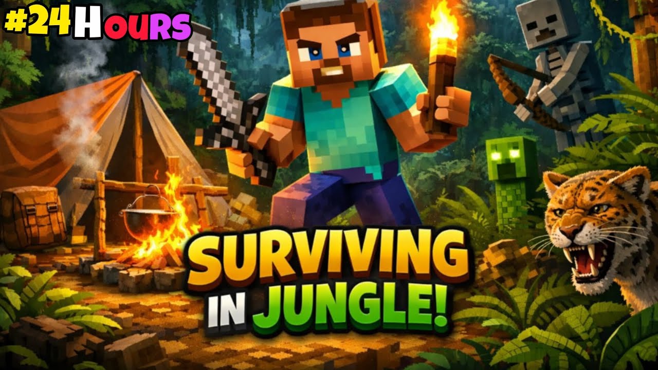 SURVIVING 24 HOURS IS THE JUNGLE CHALLENGE - YouTube