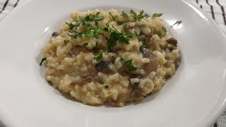 Risotto ai funghi ricetta facile dal gusto irresistibile طريقة عمل أرز بالفطر على الطريقة الايطالية