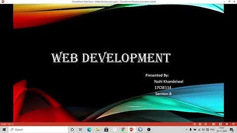 Summer Training Presentation- Web Development