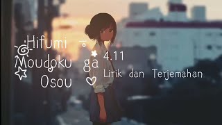 Hifumi - Moudoku ga Osou. Lirik dan Terjemahan