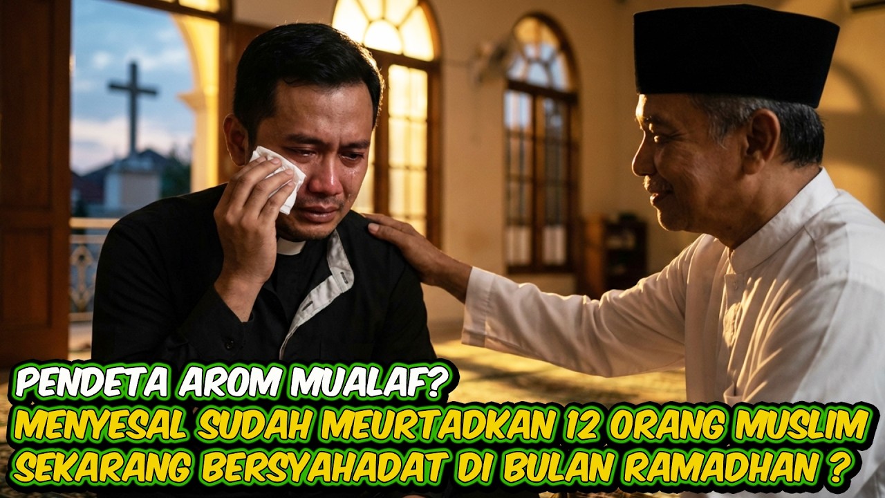 MANTAN PENDETA GEREJA BESAR SYAHADAT DI RAMADHAN! PDT. AROM MENYESALA BUAT 12 MUSLIM MURTAD