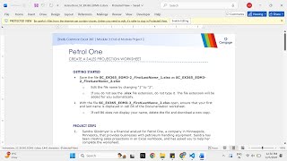 Shelly Cashman Excel 365 | Module 3: End of Module Project 2 Petrol One