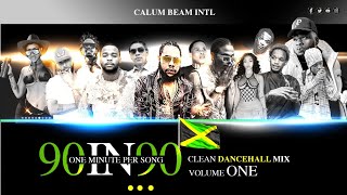 Dancehall Mix 2024 Clean: (90 In 90) Dancehall Mix 2024,Masicka,Alkaline,Vybz kartel,Kraff