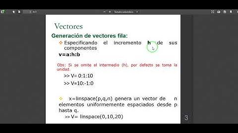 Carga y generación de vectores con Octave