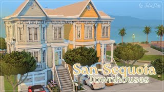 Таунхаусы в Сан-Секвойе💛│Строительство│San-Sequoia Townhouses│SpeedBuild│NO CC [The Sims 4]