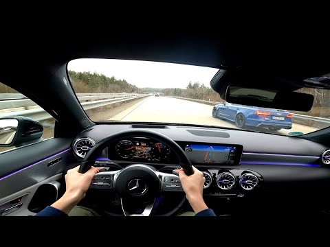 Mercedes A200 POV: Top Speed + RS6 Encounter | 230 km/h Autobahn Drive