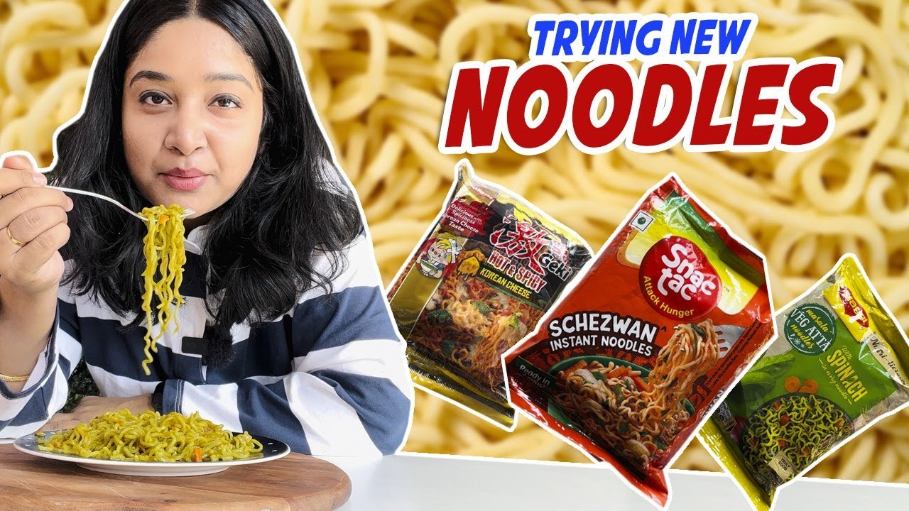 Trying New Noodles🍝....Spinach Maggi😱😱...Snac Tac Maggi😋 Food Review