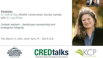 Dr. Justina Ray: Context matters: landscape connectivity and ecological integrity