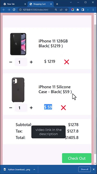 Shopping Cart project using only HTML, CSS, JS || 2022