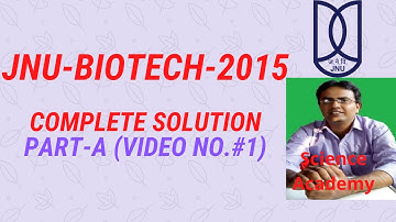 JNU-Biotech-2015-Complete Solution-Part A (Video No.#1)