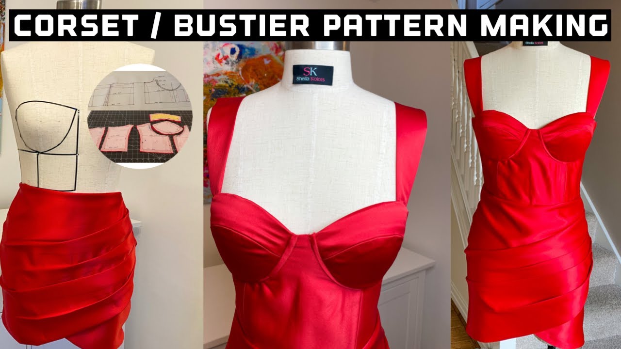 HOW TO MAKE A CORSET PATTERN CORSET DRAPED DRESS PATTERN WITH BRA how-to-make-a-corset-pattern-corset-draped-dress-pattern-with-bra