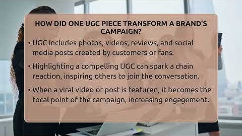 How Did One UGC Piece Transform A Brand