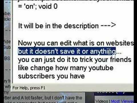 How to Edit Websites Using a JavaScript - YouTube