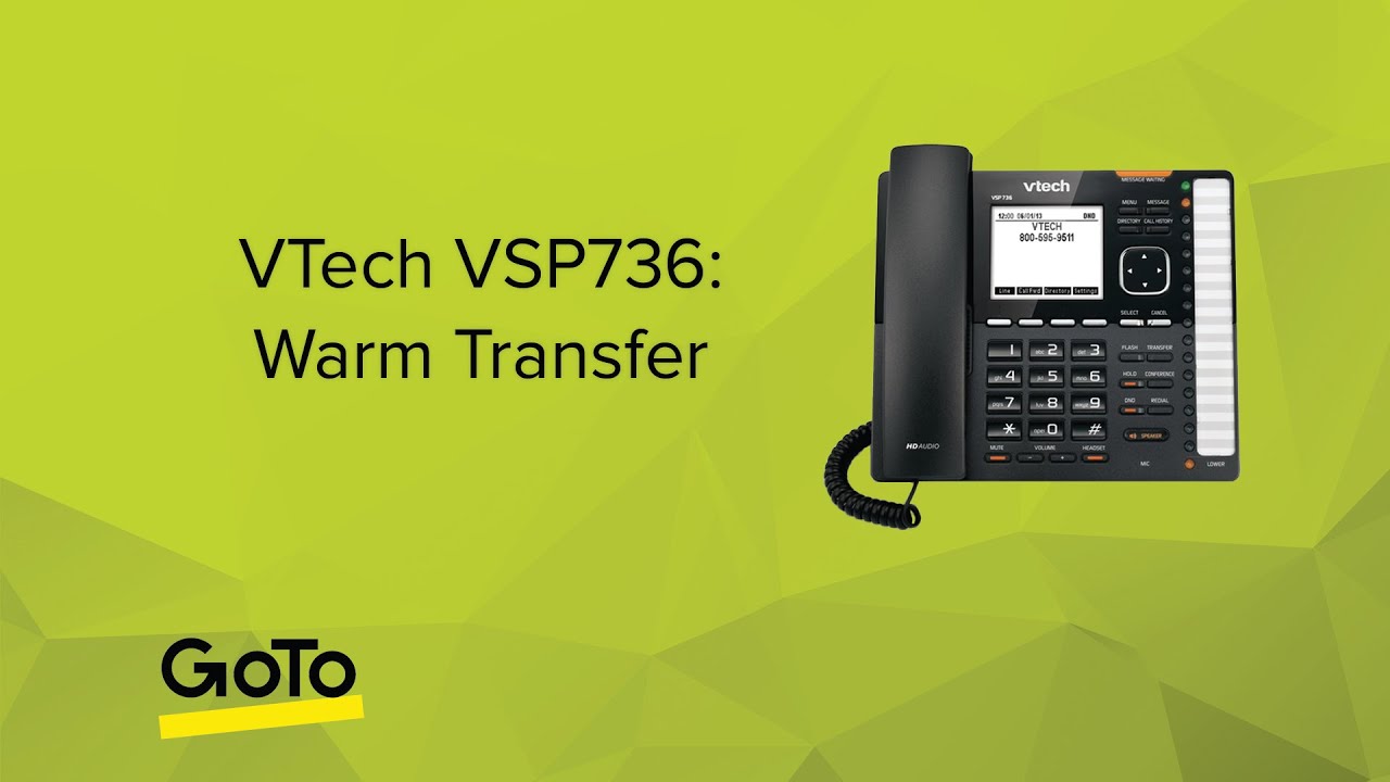 VTech VSP736 How Do I Warm Transfer A Call YouTube