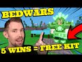 🔴LIVE - Every 5 WINS In Bedwars I Will Giveaway a FREE KIT - FaZmash Roblox LIVE