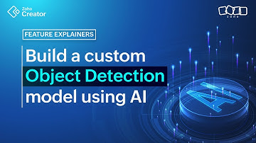 How can a custom object detection model be built using an AI modeler in Zoho Creator?