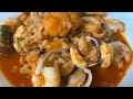 Arroz caldoso con rape y mariscos