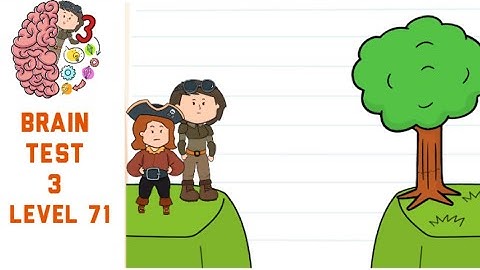 Brain Test 3 Level 71 They must find a way to get across Walkthrough