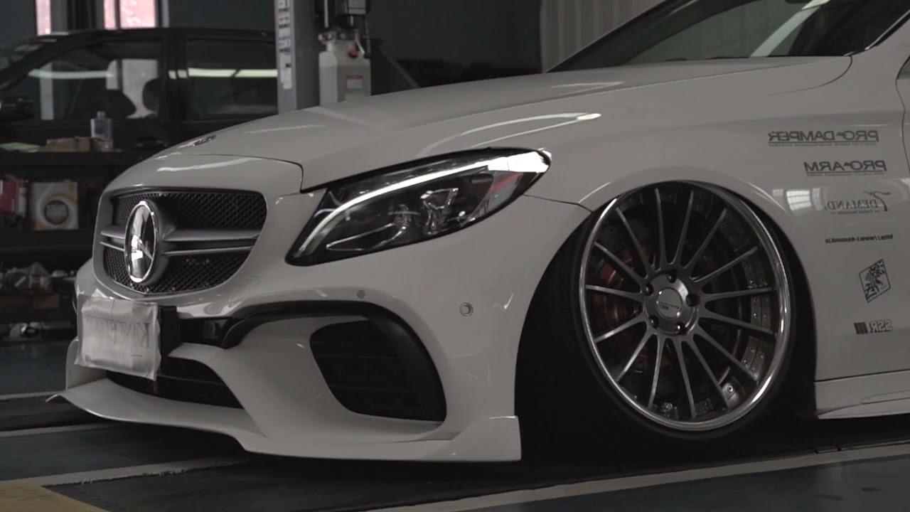 Benz C300 wagon stance work produced by Kantowork
