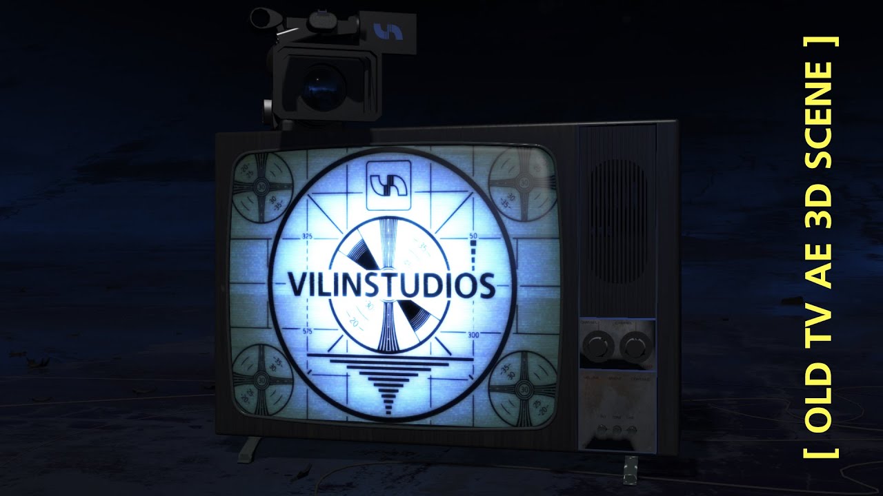After Effects 3d Scene - Old TV  [ Vilin Animation ]