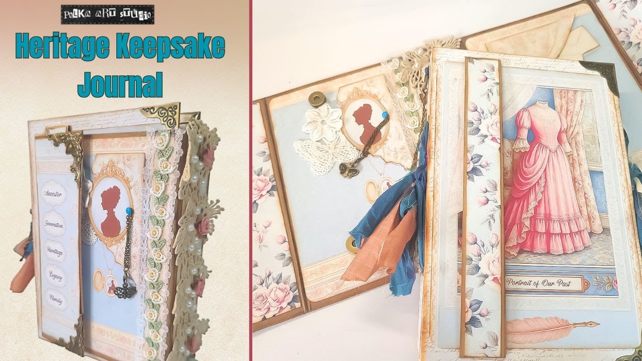 DIY Family Heritage Journal with Wrap Case | Easy No-Sew Junk Journal Tutorial