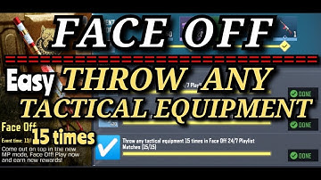 Throw any tactical equipment 15 times in Face Off 24/7 Playlist Matches Task Complete || CODM ||