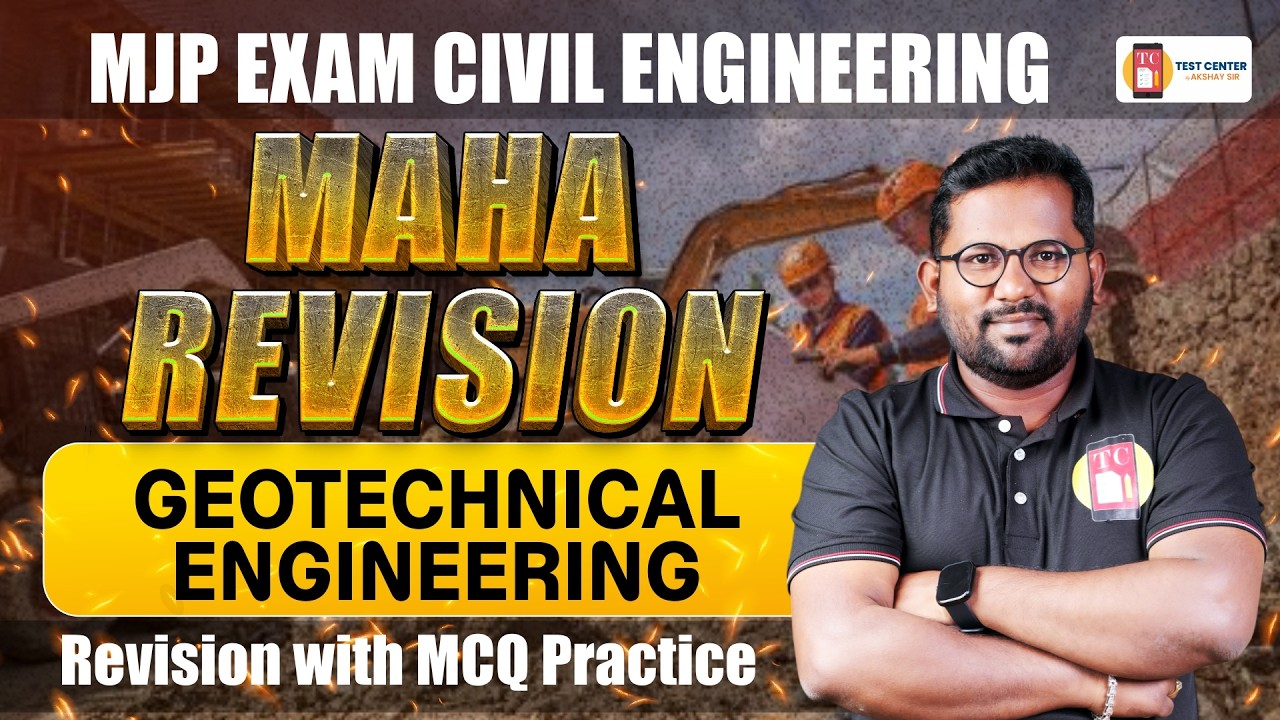 MJP Exam JE | MAHAREVISION 02| Geotechnical Engineering |Revision with IBPS Level MCQ practice
