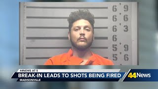 Madisonville resident shoots at break-in suspect, strikes nearby home