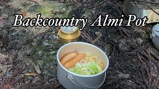 Backcountry Almi Pot 野営地でラーメン