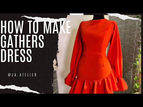 how to cut straight dress HOW TO MAKE AN A-GOWN PATTERN  THE Q EFFECTZ
