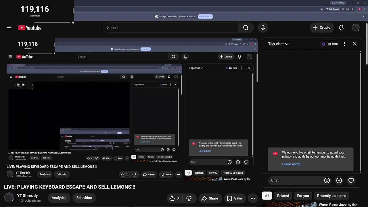 LIVE: PLAYING KEYBOARD ESCAPE AND SELL LEMONS!!!