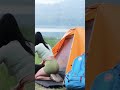 camping sendirian dipinggir danau!#shorts #camping #solocampingrain #solocampinghujanbadai