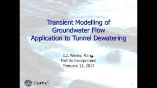 Famous Transient Modelling of Groundwater Flow Application to Tunnel Dewatering Net Worth