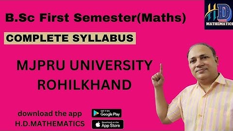 B.Sc first semester maths complete syllabus// mjpru  rohilkhand university BSC first semester maths