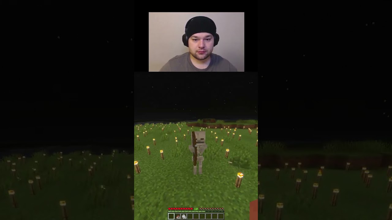 Killing a bedrock skeleton unarmed in minecraft day 34 