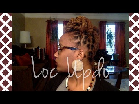 Freestyle Loc Updo Style On Medium Length Hair Tutorial Youtube