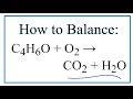 Balancing Combustion Reactions