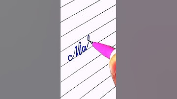 Writing a name "Mahima" in cursive🖊🖊 #shorts