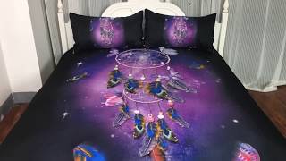 Purple Butterflies Dreamcatcher Bedding Set screenshot 2